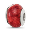 Lex & Lu Sterling Silver Reflections Bamboo Coral Stone Bead LAL4967 - Lex & Lu