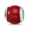 Lex & Lu Sterling Silver Reflections Red Quartz Stone Bead - Lex & Lu