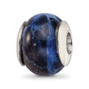 Lex & Lu Sterling Silver Reflections Sodalite Stone Bead LAL4994 - Lex & Lu