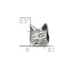 Lex & Lu Sterling Silver Reflections Maine Coon Cat Head Bead - 6 - Lex & Lu