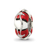 Lex & Lu Sterling Silver Reflections Enameled Life Preserver Bead - Lex & Lu