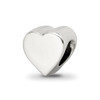 Lex & Lu Sterling Silver Reflections Heart Shape Bead - Lex & Lu