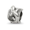 Lex & Lu Sterling Silver Reflections Lizard on a Log Bead - Lex & Lu