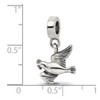 Lex & Lu Sterling Silver Reflections Dove Dangle Bead - 4 - Lex & Lu