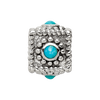 Lex & Lu Sterling Silver Reflections Square Turquoise Bead - 4 - Lex & Lu