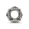 Lex & Lu Sterling Silver Reflections Square CZ Bead - 2 - Lex & Lu