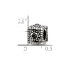 Lex & Lu Sterling Silver Reflections Square CZ Bead - 5 - Lex & Lu