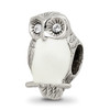 Lex & Lu Sterling Silver Reflections Enameled Wise Owl Bead LAL5126 - Lex & Lu