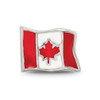 Lex & Lu Sterling Silver Reflections Enameled Canada Flag Bead - 3 - Lex & Lu