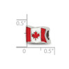 Lex & Lu Sterling Silver Reflections Enameled Canada Flag Bead - 5 - Lex & Lu
