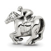Lex & Lu Sterling Silver Reflections Race Horse Bead - 6 - Lex & Lu