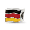 Lex & Lu Sterling Silver Reflections Enameled Germany Flag Bead - Lex & Lu