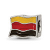 Lex & Lu Sterling Silver Reflections Enameled Germany Flag Bead - 6 - Lex & Lu