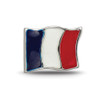 Lex & Lu Sterling Silver Reflections Enameled France Flag Bead - 3 - Lex & Lu