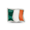 Lex & Lu Sterling Silver Reflections Enameled Ireland Flag Bead - 3 - Lex & Lu