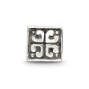 Lex & Lu Sterling Silver Reflections Heart Cube Bead - 3 - Lex & Lu