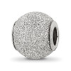 Lex & Lu Sterling Silver Reflections Light Grey Laser Cut Bead - Lex & Lu