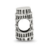 Lex & Lu Sterling Silver Reflections Leaning Tower of Pisa Bead - 2 - Lex & Lu