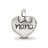 Lex & Lu Sterling Silver Reflections Nana Heart Bead - 3 - Lex & Lu