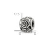 Lex & Lu Sterling Silver Reflections Rose Bali Bead LAL5355 - 5 - Lex & Lu