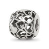 Lex & Lu Sterling Silver Reflections Hearts Bali Bead LAL5370 - Lex & Lu