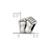 Lex & Lu Sterling Silver Reflections Feet Bead - 5 - Lex & Lu