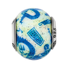 Lex & Lu Sterling Silver Reflections Italian Decorative Blue & White Glass Bead - 4 - Lex & Lu