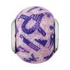 Lex & Lu Sterling Silver Reflections Italian Decorative Purple Glass Bead - 4 - Lex & Lu