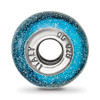 Lex & Lu Sterling Silver Reflections Italian Light Blue w/Silver Glitter Glass Bead - 2 - Lex & Lu