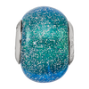 Lex & Lu Sterling Silver Reflections Italian Blue & Teal w/Silver Glitter Glass Bead - 4 - Lex & Lu