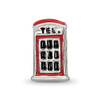 Lex & Lu Sterling Silver Reflections Enameled Telephone Booth Bead - 5 - Lex & Lu