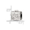 Lex & Lu Sterling Silver Reflections Suitcase Bead - 4 - Lex & Lu