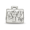 Lex & Lu Sterling Silver Reflections Suitcase Bead - 5 - Lex & Lu