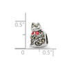 Lex & Lu Sterling Silver Reflections Marcasite & Enameled Cat Bead - 4 - Lex & Lu