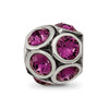 Lex & Lu Sterling Silver Reflections February Crystals Bead LAL5521 - 5 - Lex & Lu