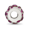 Lex & Lu Sterling Silver Reflections February Crystals Bead LAL5533 - 2 - Lex & Lu