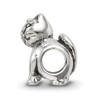 Lex & Lu Sterling Silver Antique Reflections Cat Bead - 2 - Lex & Lu