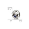 Lex & Lu Sterling Silver Reflections Enameled Stars Bead - 4 - Lex & Lu