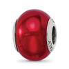 Lex & Lu Sterling Silver Reflections Red Italian Murano Glass Bead LAL5566 - Lex & Lu