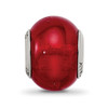 Lex & Lu Sterling Silver Reflections Red Italian Murano Glass Bead LAL5566 - 5 - Lex & Lu