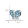 Lex & Lu Sterling Silver Reflections Blue Crystals Butterfly Bead - 4 - Lex & Lu