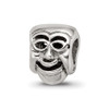 Lex & Lu Sterling Silver Reflections Comedy Mask Bead - Lex & Lu