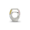Lex & Lu Sterling Silver Reflections Enameled Heart w/Flowers Bead - 2 - Lex & Lu Lex & Lu Sterling Silver Reflections Enameled Heart w/Flowers Bead - 2 - Lex & Lu