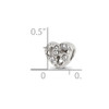 Lex & Lu Sterling Silver Reflections Cut-out Heart & Crystals Bead - 4 - Lex & Lu