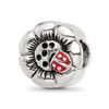 Lex & Lu Sterling Silver Reflections Flower w/Enameled Ladybug Bead - Lex & Lu