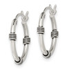 Lex & Lu Sterling Silver Hoop Earrings LAL22296 - 2 - Lex & Lu