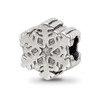 Lex & Lu Sterling Silver Reflections Snowflake Bead - Lex & Lu