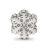 Lex & Lu Sterling Silver Reflections Snowflake Bead - 3 - Lex & Lu