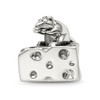 Lex & Lu Sterling Silver Reflections Mouse on Cheese Bead - 5 - Lex & Lu