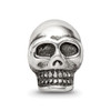 Lex & Lu Sterling Silver Reflections Skull Bead - 3 - Lex & Lu